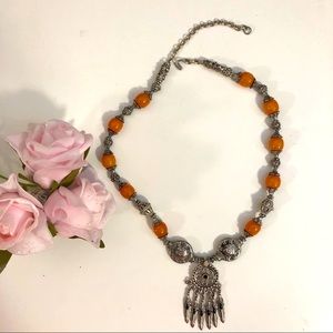 NEW| Natural Orange Agate Gemstones Beads Necklace